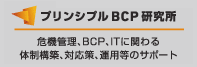 プリンシプルBCP研究所　危機管理、BCP、ITに関わる体制構築、対応策、運用等のサポート